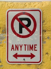 no parking, stopping, or standing